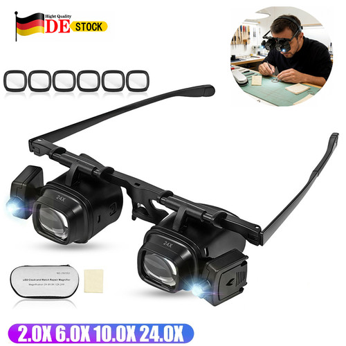 24x lupenbrille mit licht - 24x,